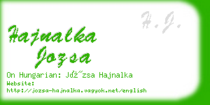 hajnalka jozsa business card